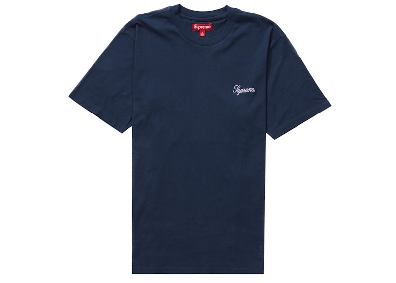 Buy Supreme ウォッシュドスクリプトT (FW23) ネイビー
