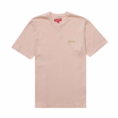 Supreme Washed Script S/S Top (FW23) Rose