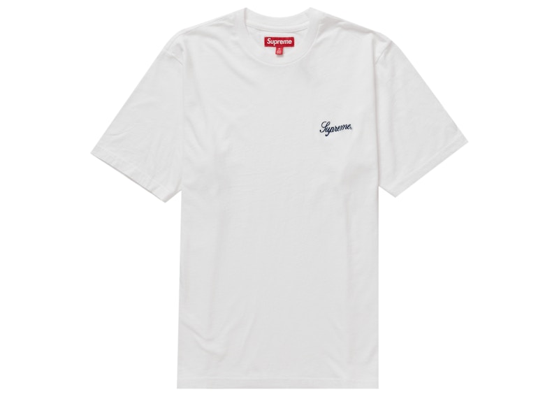 Supreme Washed Script S/S Top (FW23) White
