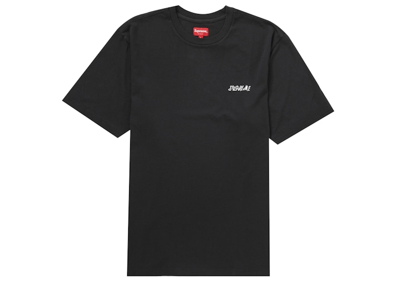 Buy Supreme Washed Script Baju Pendek Hitam