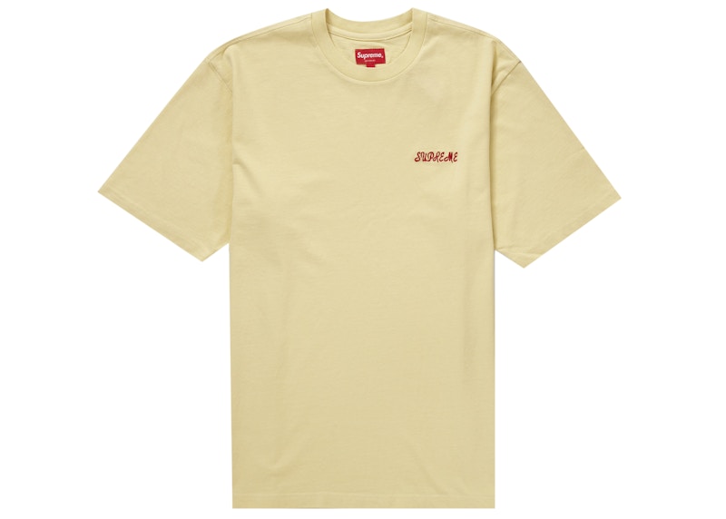 Supreme Washed Script S/S Top Yellow