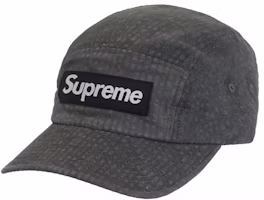 Supreme Washed Seersucker Camp Cap Black Supreme Washed Seersucker Camp Cap Black