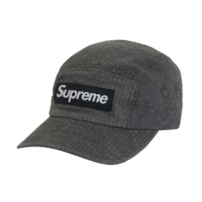 Supreme Washed Seersucker Camp Cap Black