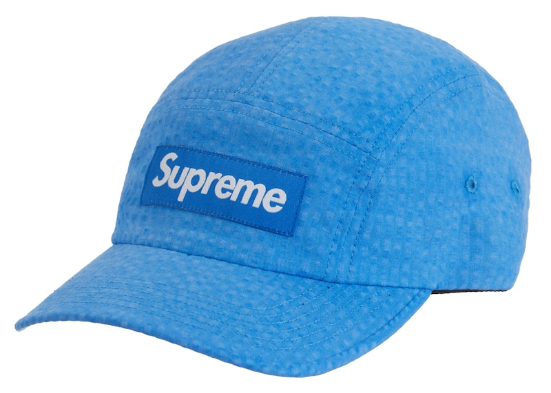 Buy 슈프림 워싱 시어서커 캠프캡 블루  
