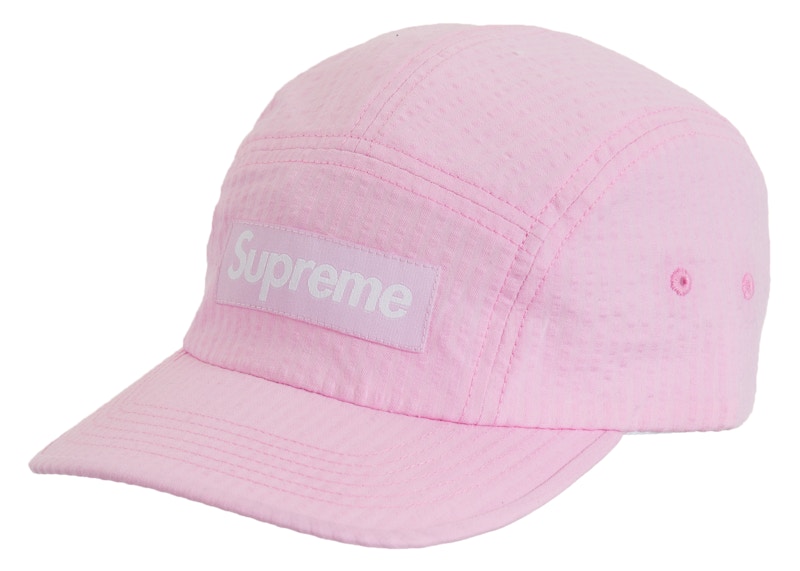 Buy Supreme Topi Camp Seersucker Pink Muda Terang