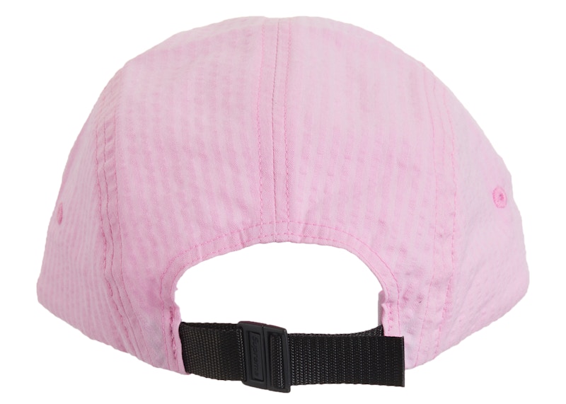 Order Supreme Topi Camp Seersucker Pink Muda Terang