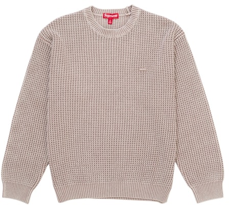 Supreme Washed Small Box Waffle Sweater Light Brown Buy Supreme Washed Small Box Waffle Sweater Light Brown