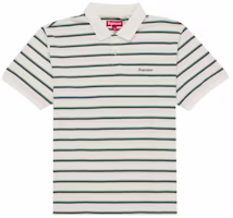 Supreme Washed Stripe Polo White Supreme Washed Stripe Polo White