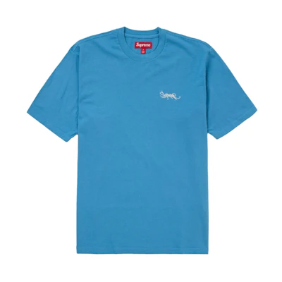 Supreme Washed Tag S/S Top Light Royal