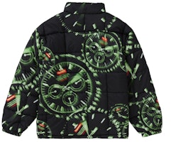 Supreme 手表印花可翻转羽绒夹克 黑色 Order Supreme 手表印花可翻转羽绒夹克 黑色