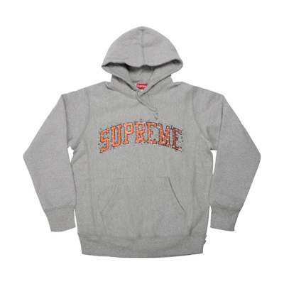 Supreme Water Arc Hooded Sweatshirt Heather Grey