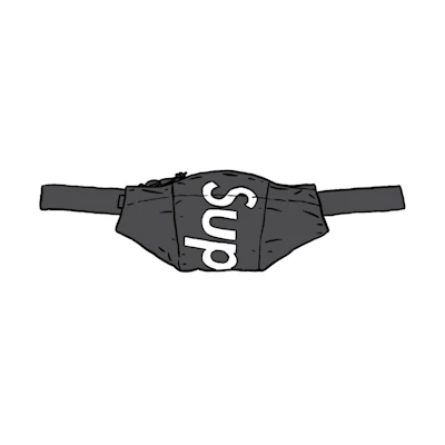 Supreme Waterproof Reflective Speckled Waist Bag Black