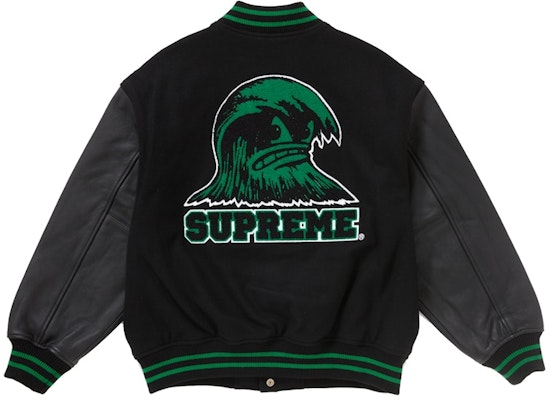 Supreme 波浪大學夾克 黑色 Buy Supreme 波浪大學夾克 黑色