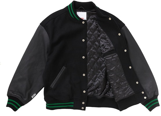 Supreme 波浪大學夾克 黑色 Order Supreme 波浪大學夾克 黑色