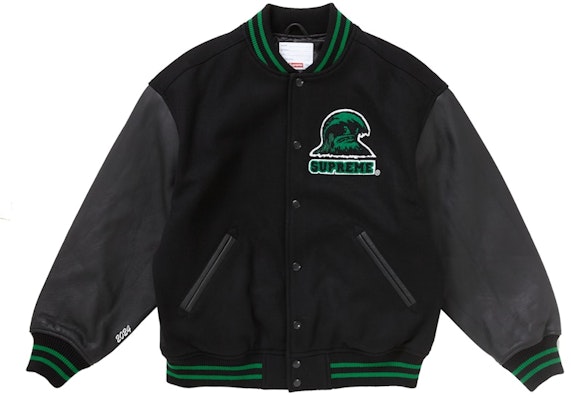 Supreme 波浪大學夾克 黑色 Lookbook Supreme 波浪大學夾克 黑色