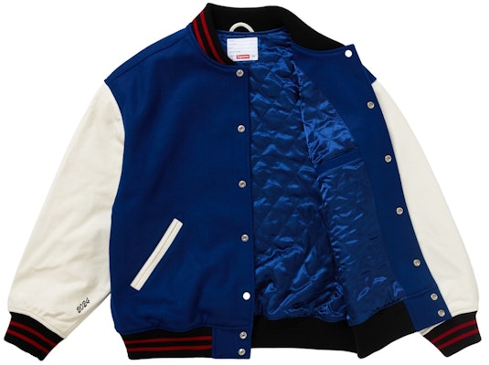 슈프림 웨이브 바시티 자켓 블루 Order 슈프림 웨이브 바시티 자켓 블루