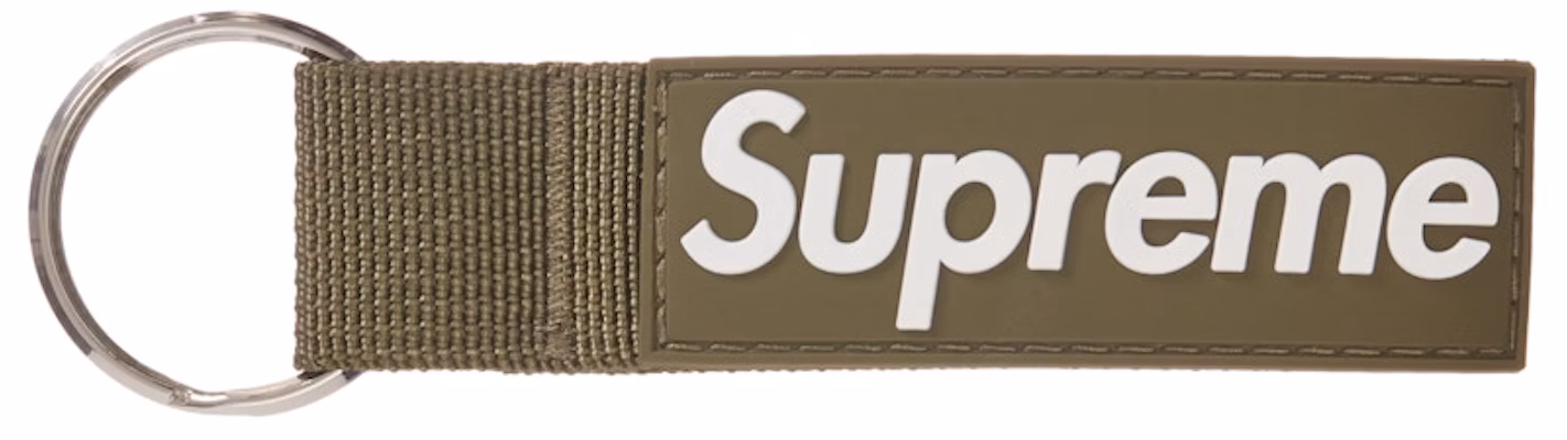 Supreme Webbing Keychain Light Olive Buy Supreme Webbing Keychain Light Olive