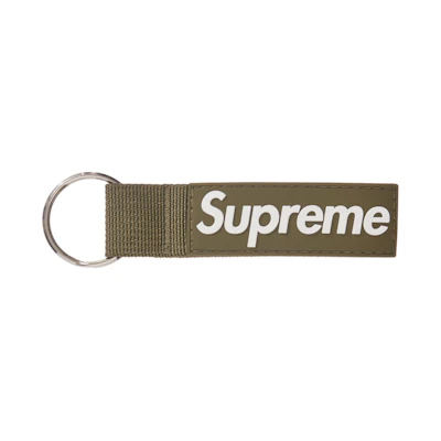 Supreme Webbing Keychain Light Olive