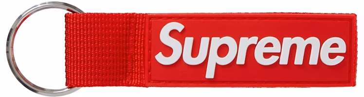 Supreme Webbing Keychain Red Supreme Webbing Keychain Red