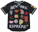Buy シュプリーム Week 10 パッチ デニム ベースボールジャージ ユニセックス Vネック ジャケット SUP-SS21-676
