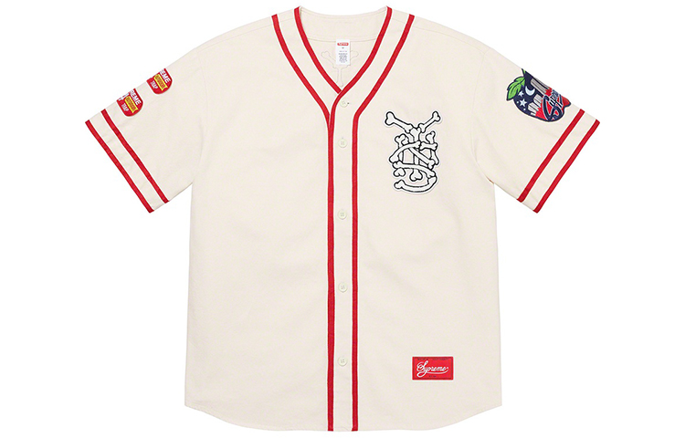 Purchase シュプリーム Week 10 パッチ デニム ベースボールジャージ ユニセックス Vネック ジャケット SUP-SS21-676