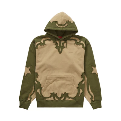 Supreme Western Cut Out Hooded Sweatshirt Dark Tan