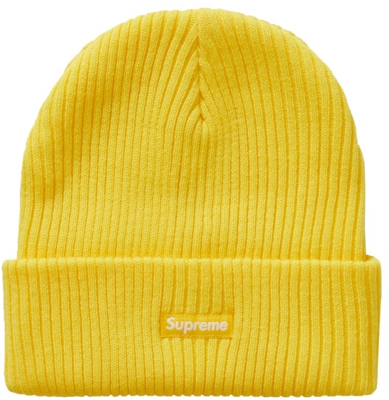 supreme-wide-rib-beanie-yellow