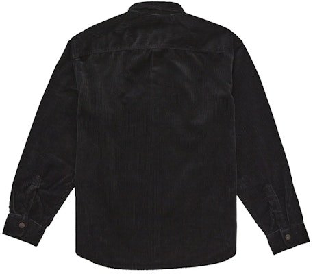 Supreme Wide Wale Corduroy Snap Shirt (FW25) Black Order Supreme Wide Wale Corduroy Snap Shirt (FW25) Black