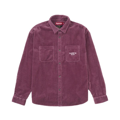 Supreme Wide Wale Corduroy Snap Shirt Dusty Pink