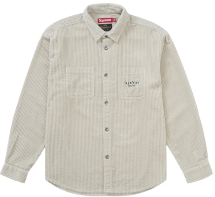 Supreme 宽条灯芯绒按扣衬衫 自然色 Buy Supreme 宽条灯芯绒按扣衬衫 自然色
