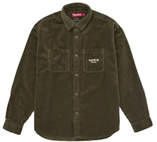Supreme Wide Wale Corduroy Snap Shirt Olive Supreme Wide Wale Corduroy Snap Shirt Olive