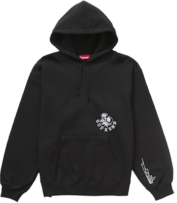 Supreme 野性刺繡連帽衛衣 黑色 Order Supreme 野性刺繡連帽衛衣 黑色