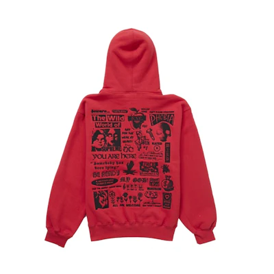 Supreme Wild Embroidered Hooded Sweatshirt Burnt Red