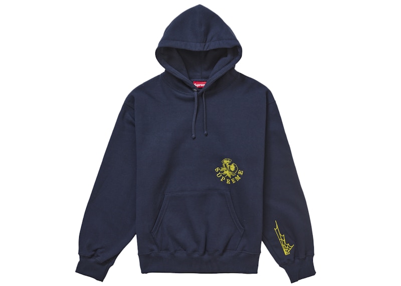 Supreme Wild Embroidered Hooded Sweatshirt Navy 圖 2