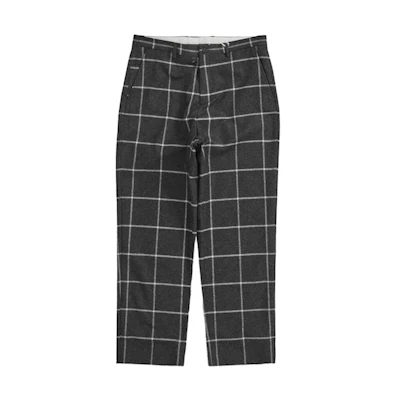 Supreme Windowpane Wool Trouser Black Window