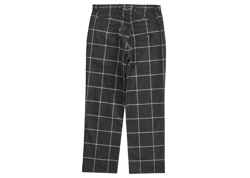 Order Pantalón de Lana Supreme Windowpane Negro.