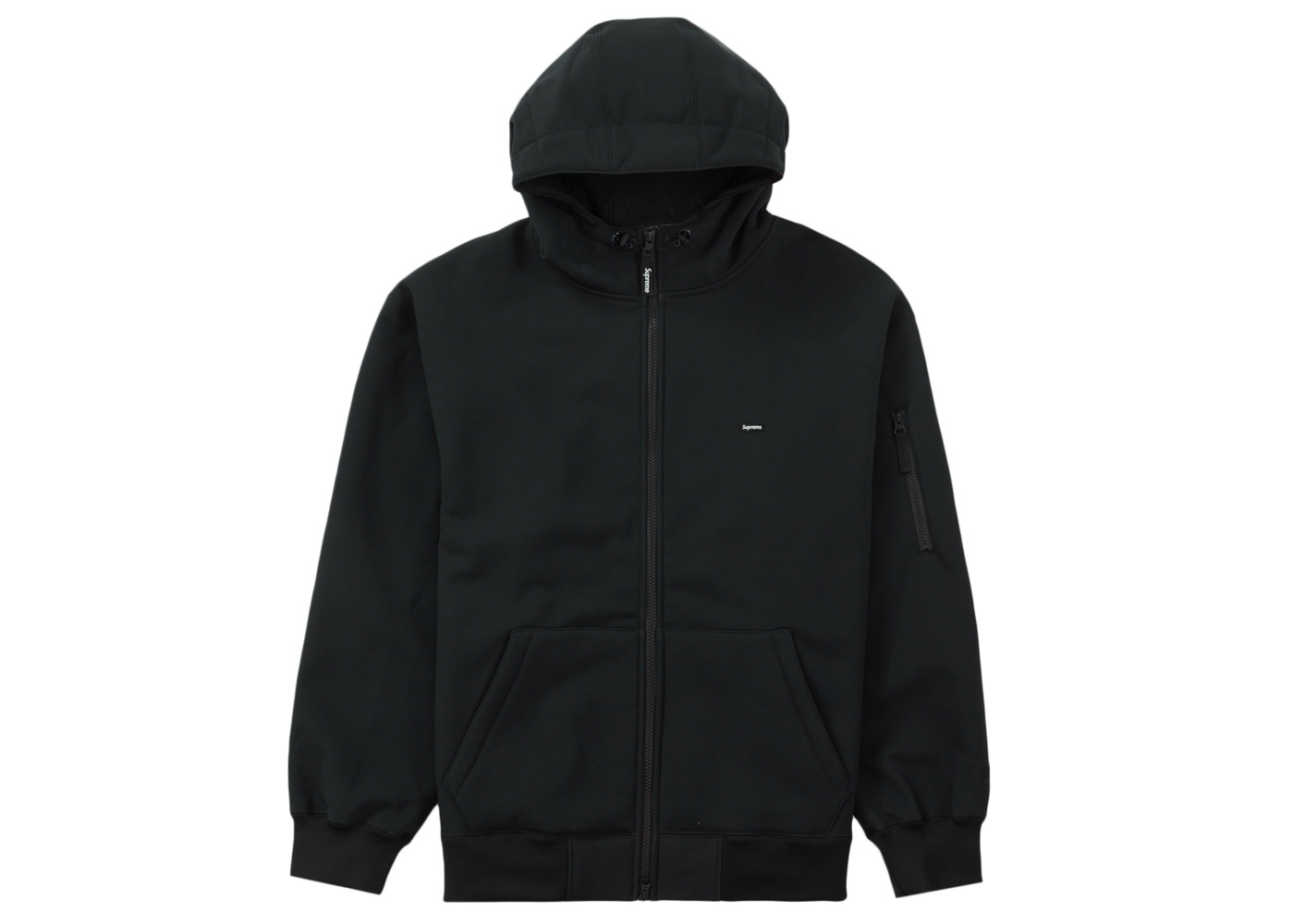 Supreme Windstopper Zip Up Hooded Black