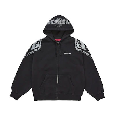 Supreme Wings Zip Up Hooded Sweatshirt (FW25) Black