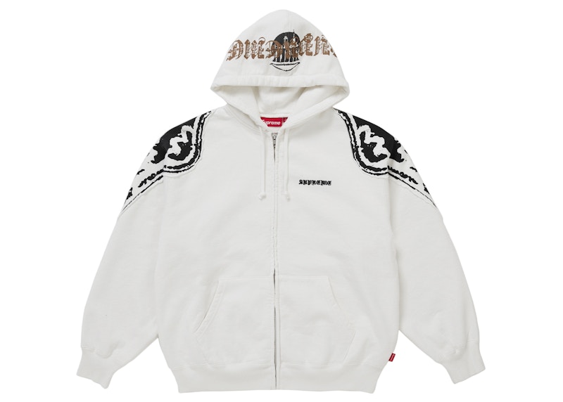 Supreme Wings Zip Up Hooded Sweatshirt (FW25) White