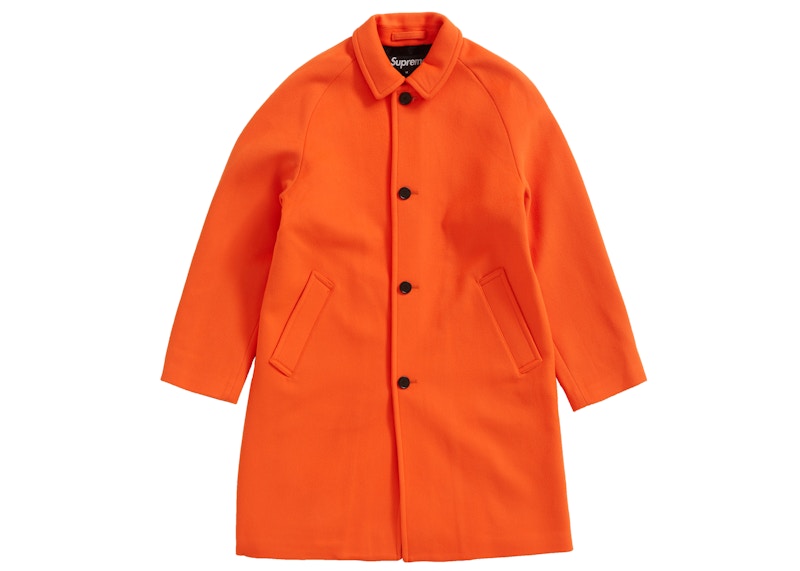 Supreme Wool Trench Coat Orange