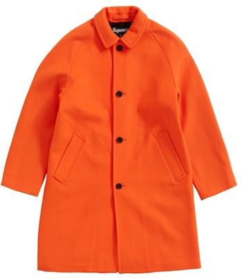 Supreme Wool Trench Coat Orange Buy Supreme Wool Trench Coat Orange