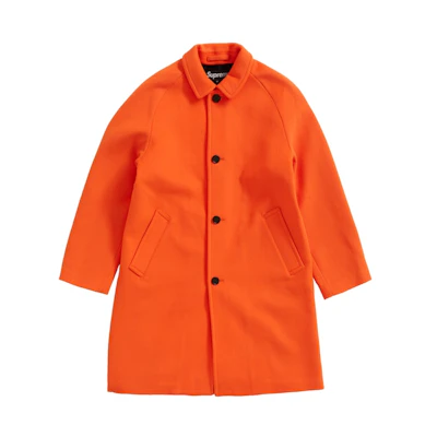 Supreme Wool Trench Coat Orange