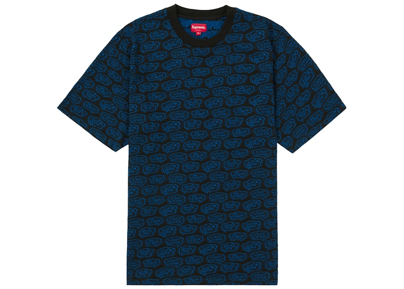 Buy Supreme Word Bubble Jacquard S/S Top 'Hitam'
