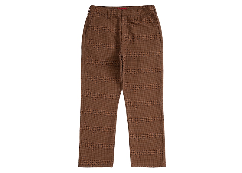 Supreme Work Pant (FW20) Brown Houndstooth