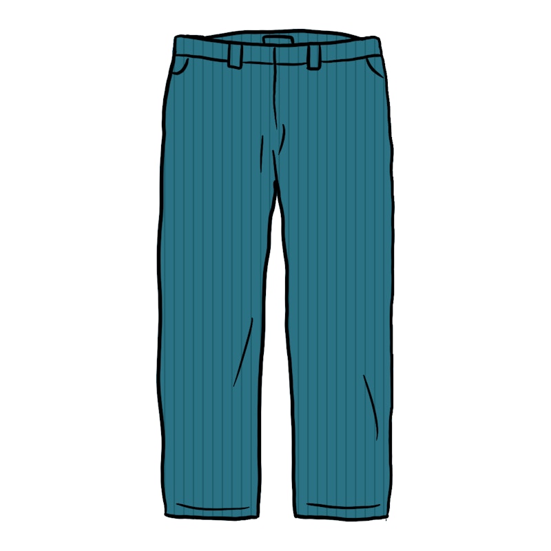 Supreme Work Pant (SS21) Teal Stripe