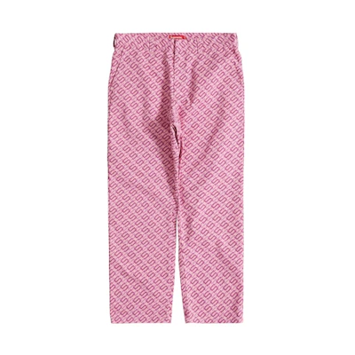 Supreme Work Pant (SS22) 'Pink Monogram'