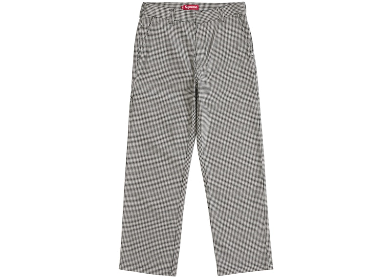 Supreme Work Pant (SS25) White Houndstooth