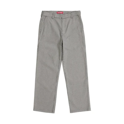 Supreme Work Pant (SS25) White Houndstooth