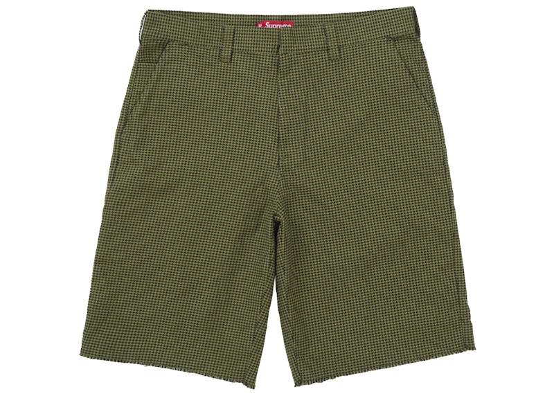 Supreme Work Short (SS25) Olive Houndstooth