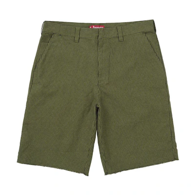 Supreme Work Short (SS25) Olive Houndstooth